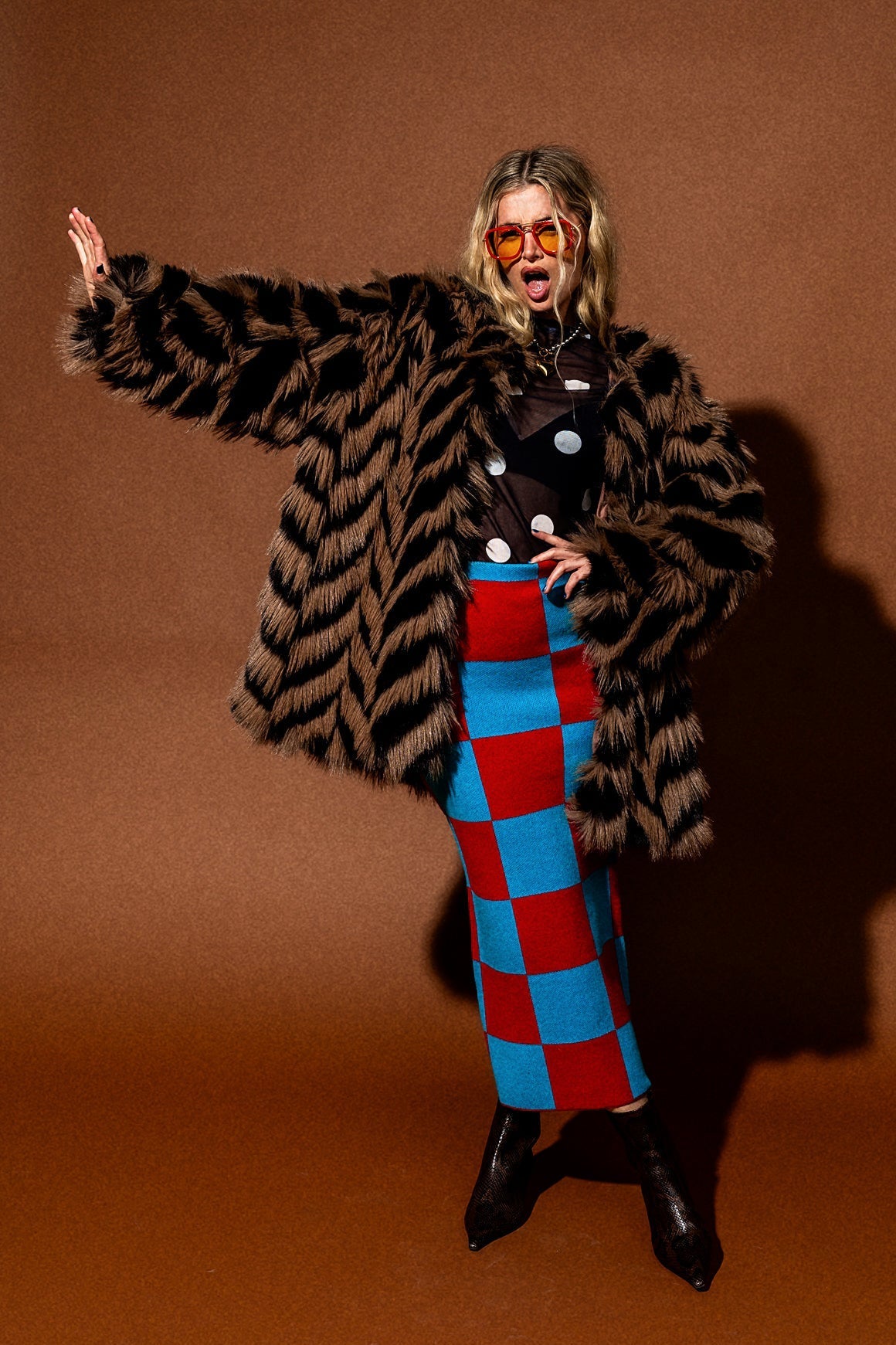 Mob Muse Oversized Faux Fur Coat - Dressed in Lala