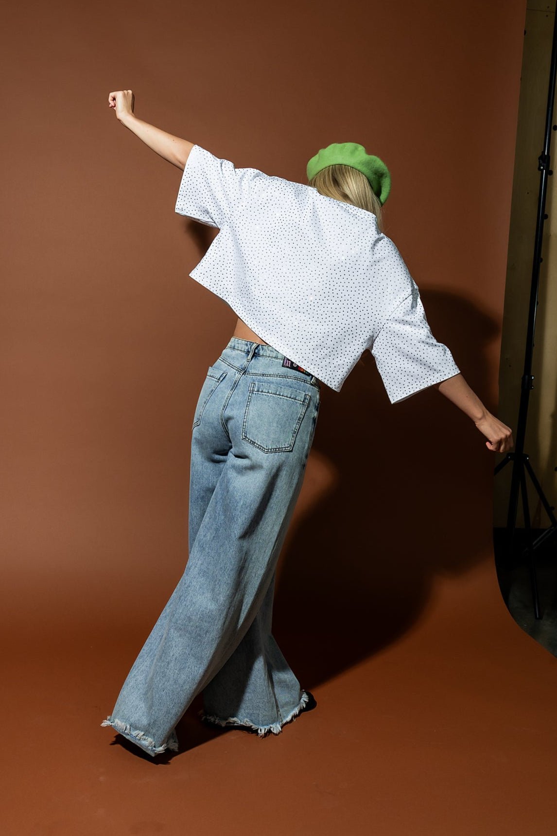 Mood Board Boxy Cropped Rhinestone Tee - Dressed in Lala