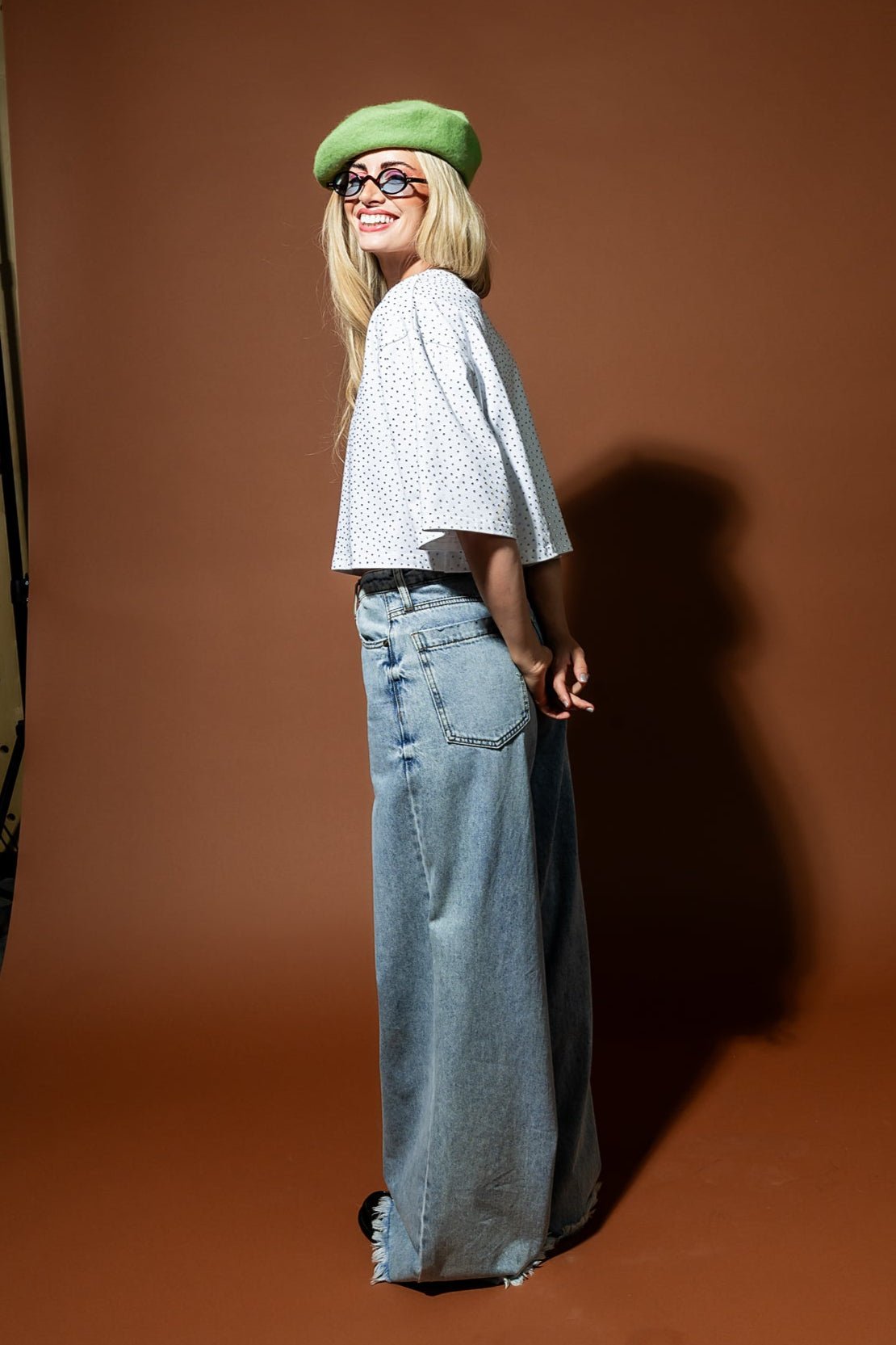Mood Board Boxy Cropped Rhinestone Tee - Dressed in Lala