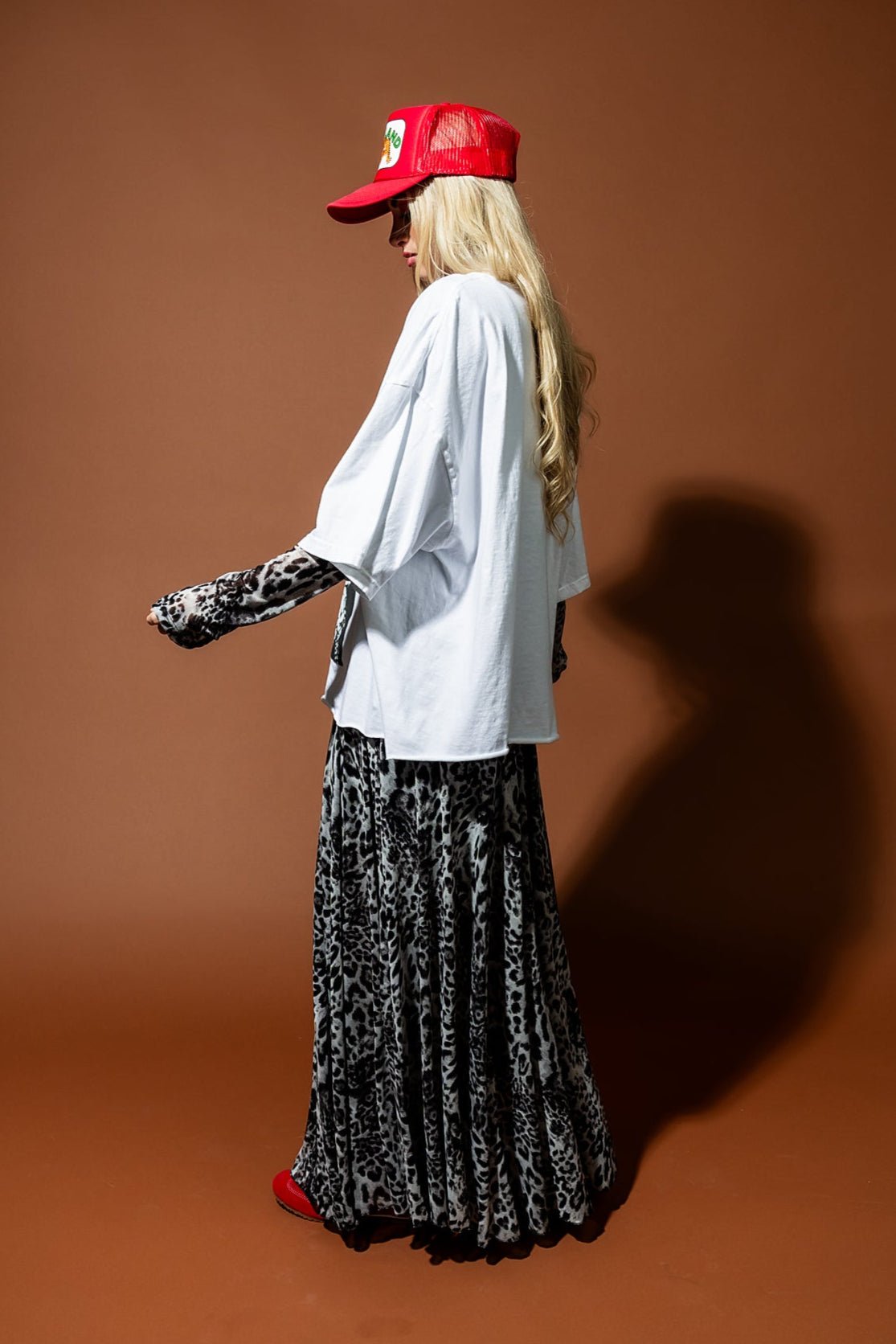 More You Mesh Maxi Dress in Snow Leopard - Dressed in Lala