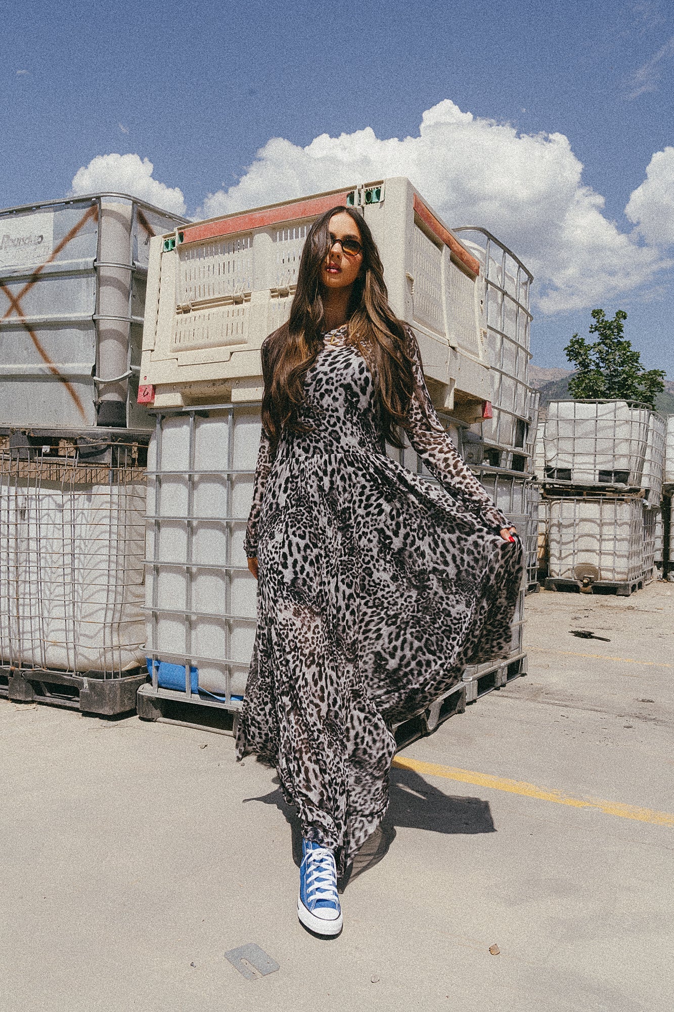 More You Mesh Maxi Dress in Snow Leopard - Dressed in Lala