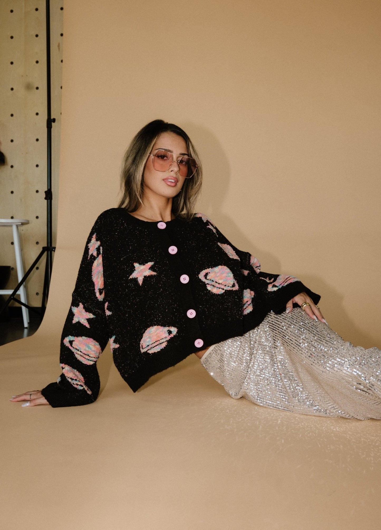 Need Some Space Boxy Button Up Cardigan - Dressed in Lala