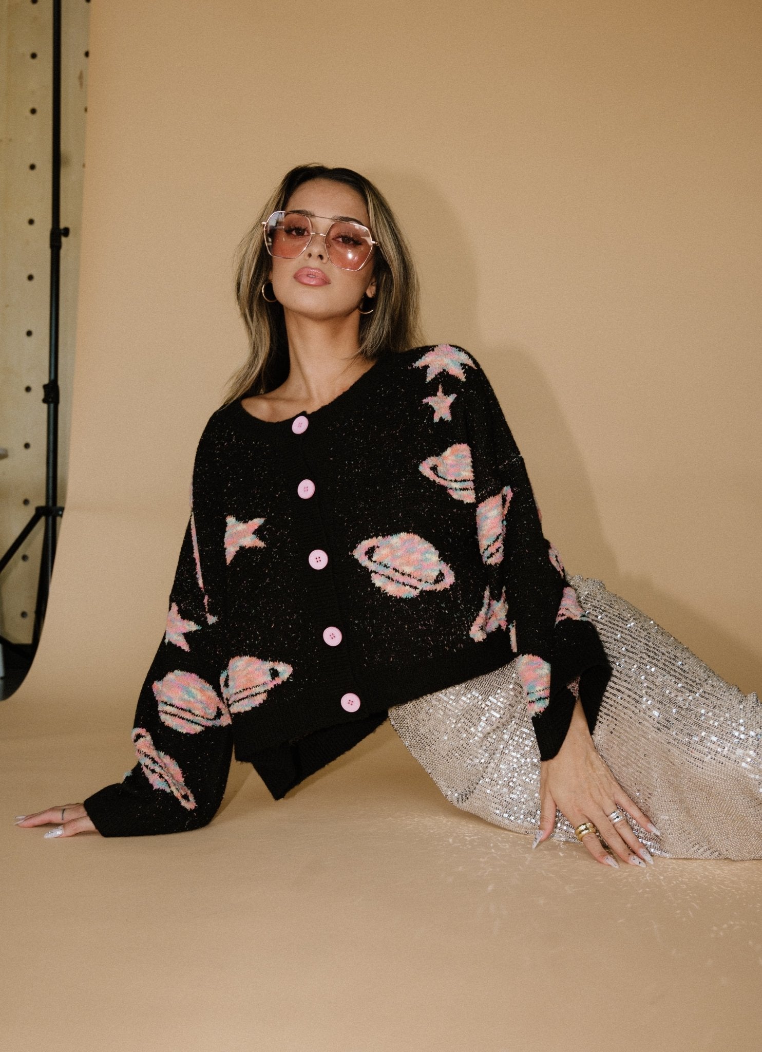Need Some Space Boxy Button Up Cardigan - Dressed in Lala