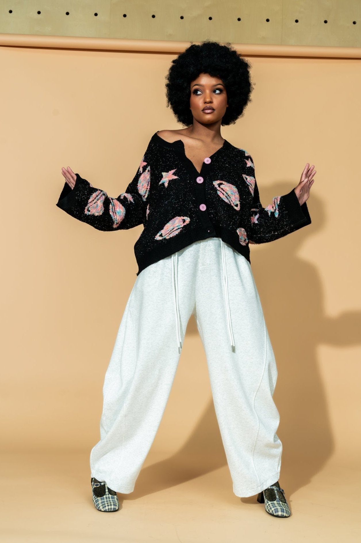 Need Some Space Boxy Button Up Cardigan - Dressed in Lala