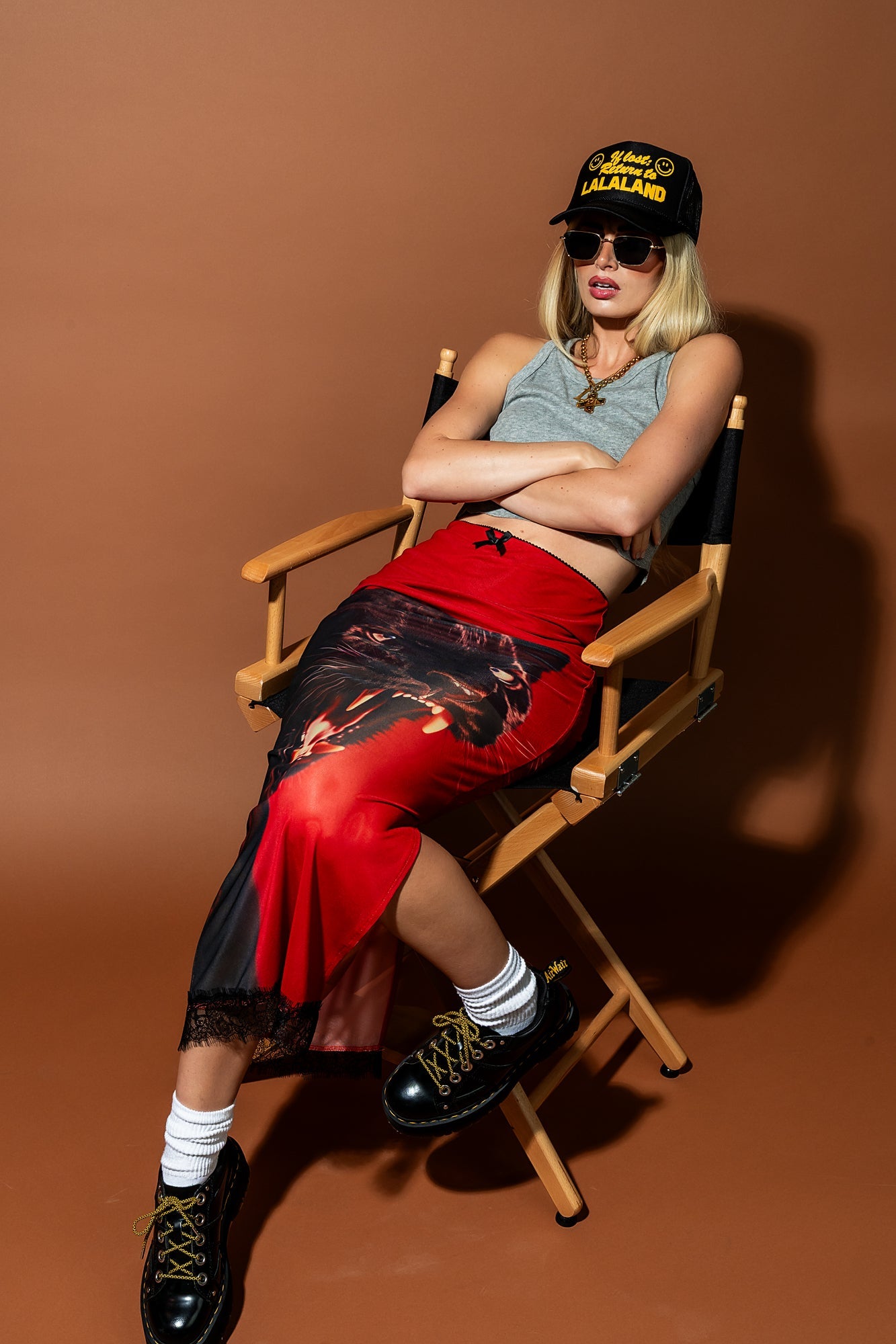 Not Your Emotional Support Panther Mesh Skirt - Dressed in Lala