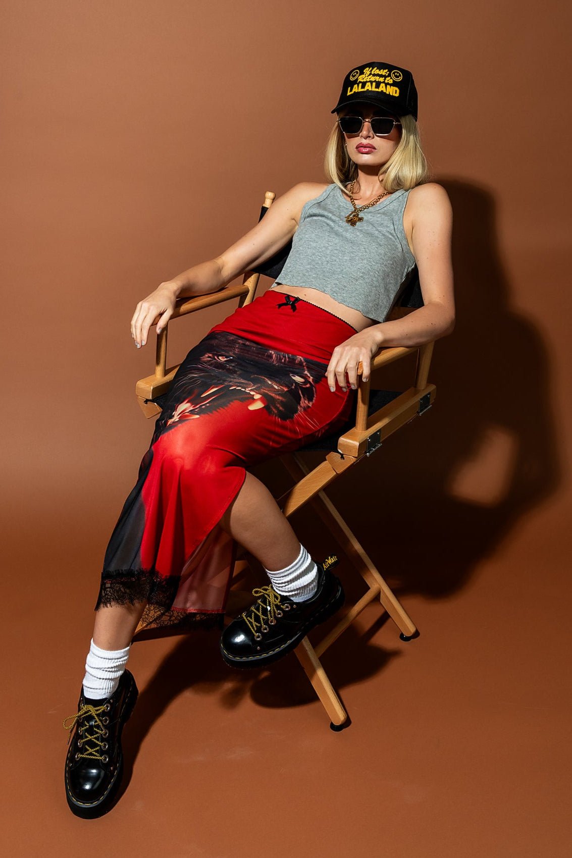 Not Your Emotional Support Panther Mesh Skirt - Dressed in Lala