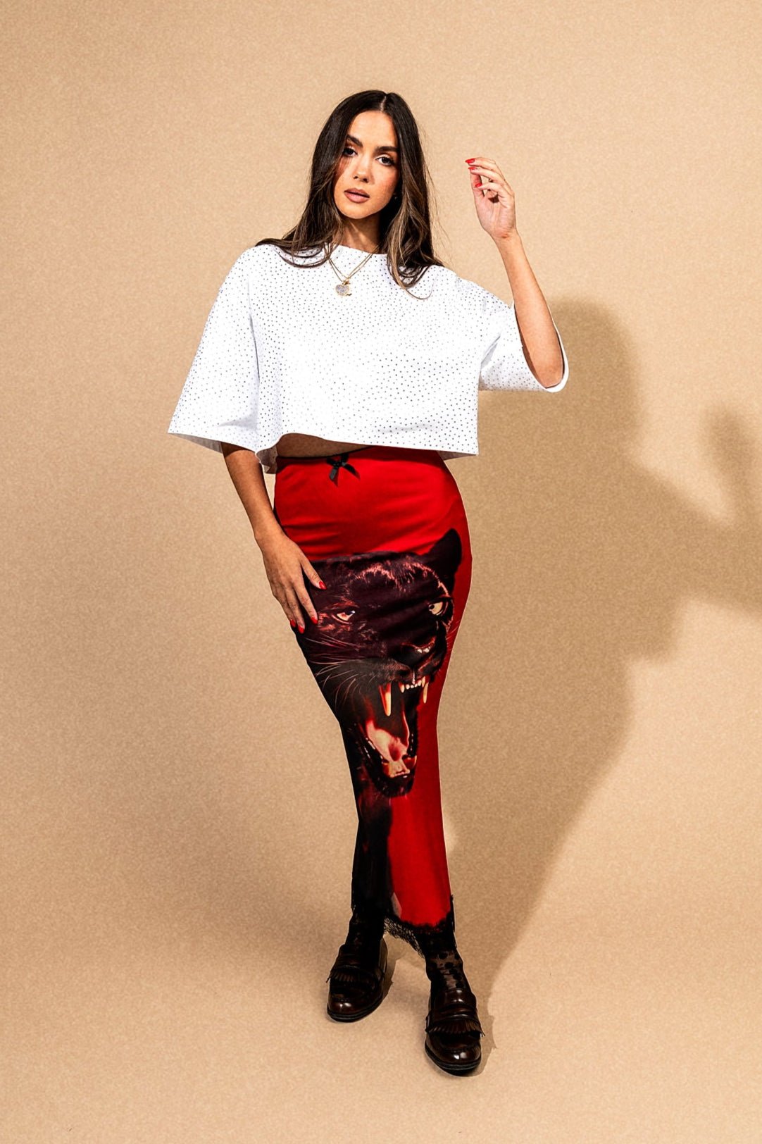 Not Your Emotional Support Panther Mesh Skirt - Dressed in Lala
