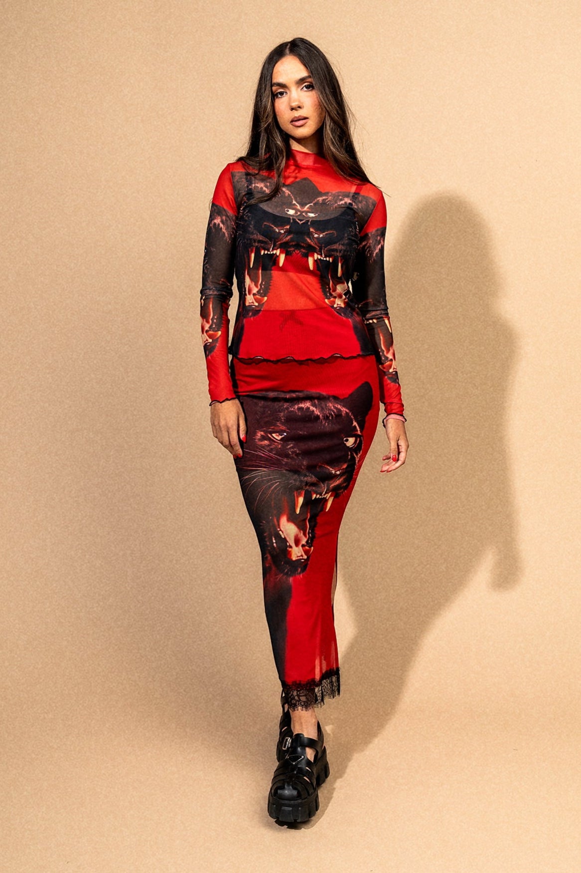 Not Your Emotional Support Panther Mesh Skirt - Dressed in Lala