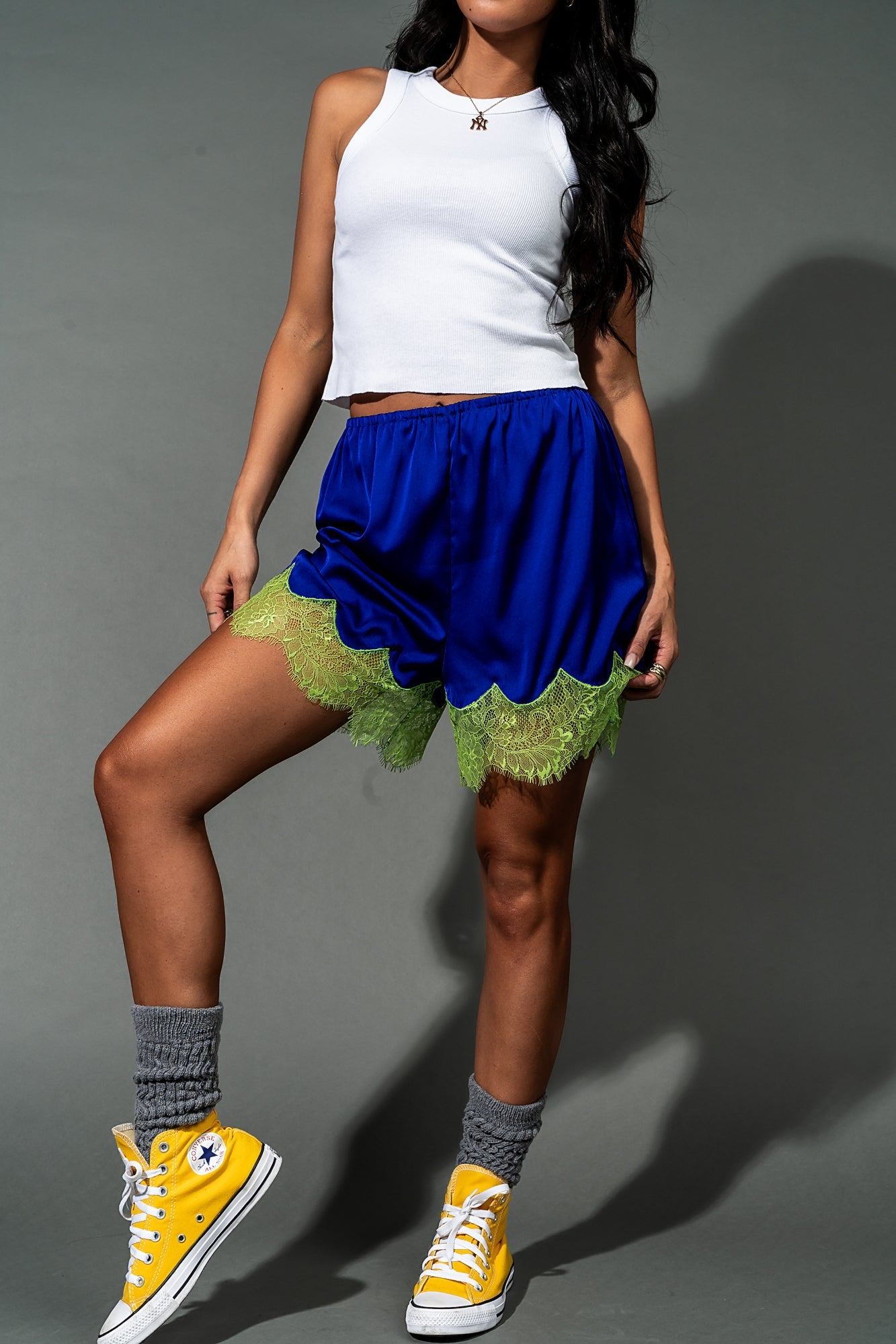 Out Of This World Satin Bloomers in Blue + Green - Dressed in Lala
