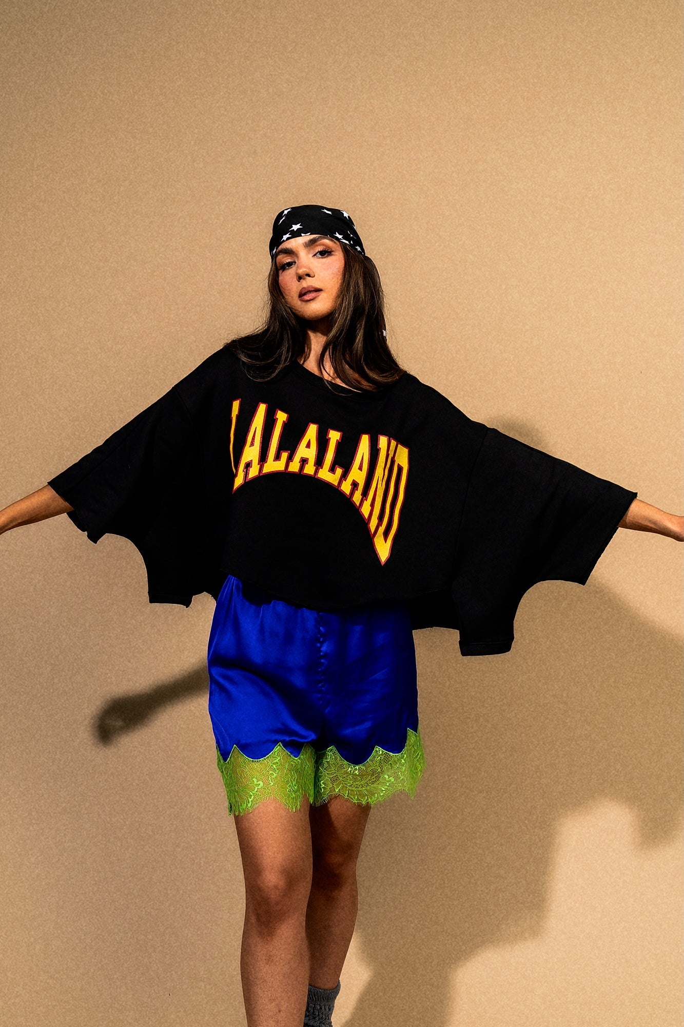 Out Of This World Satin Bloomers in Blue + Green - Dressed in Lala