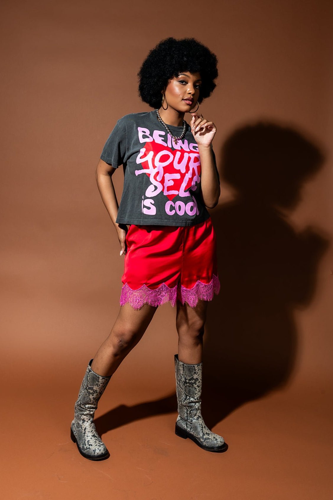 Out Of This World Satin Bloomers in Red + Pink - Dressed in Lala
