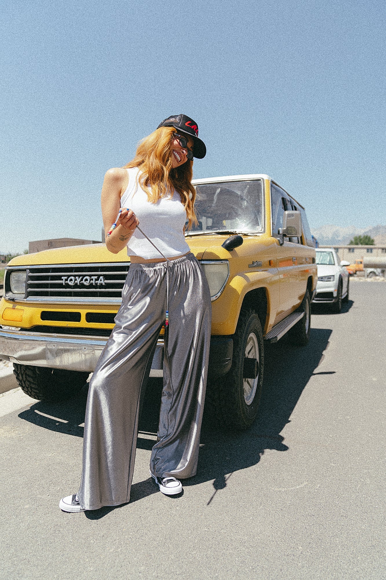 Phone Home Metallic Wide Leg Pants - Dressed in Lala