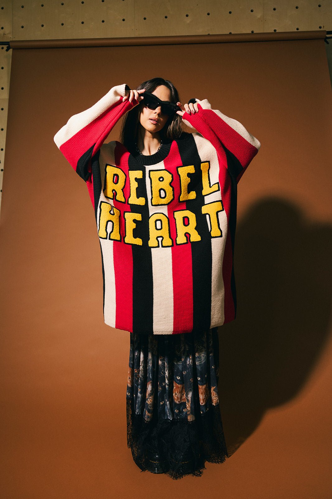 Rebel Heart Oversized Sweater - Dressed in Lala