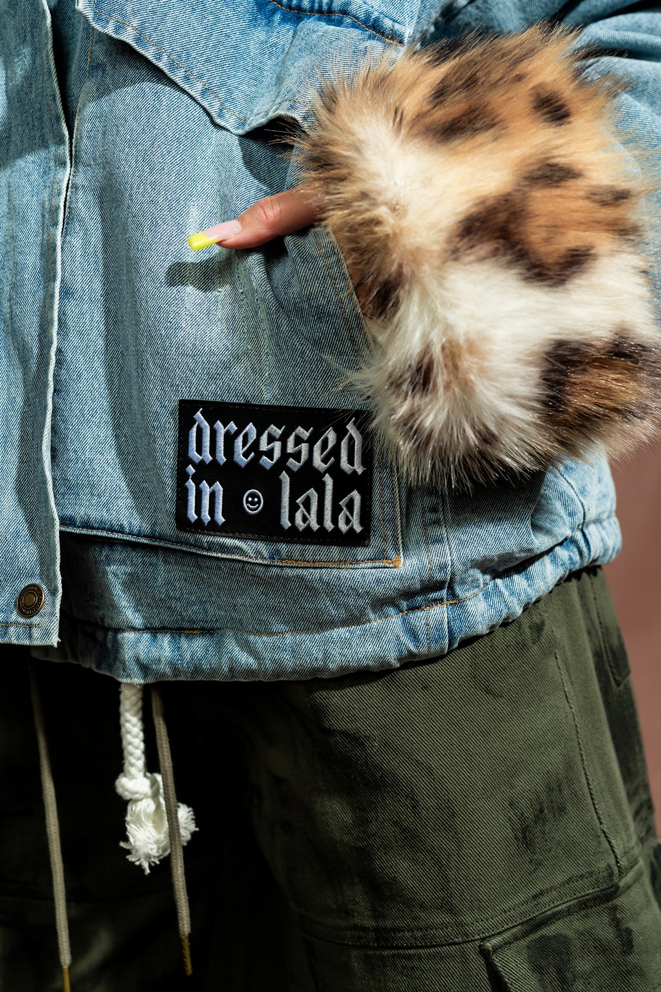 Rebellion Oversized Denim Trucker Jacket with Faux Fur - Dressed in Lala
