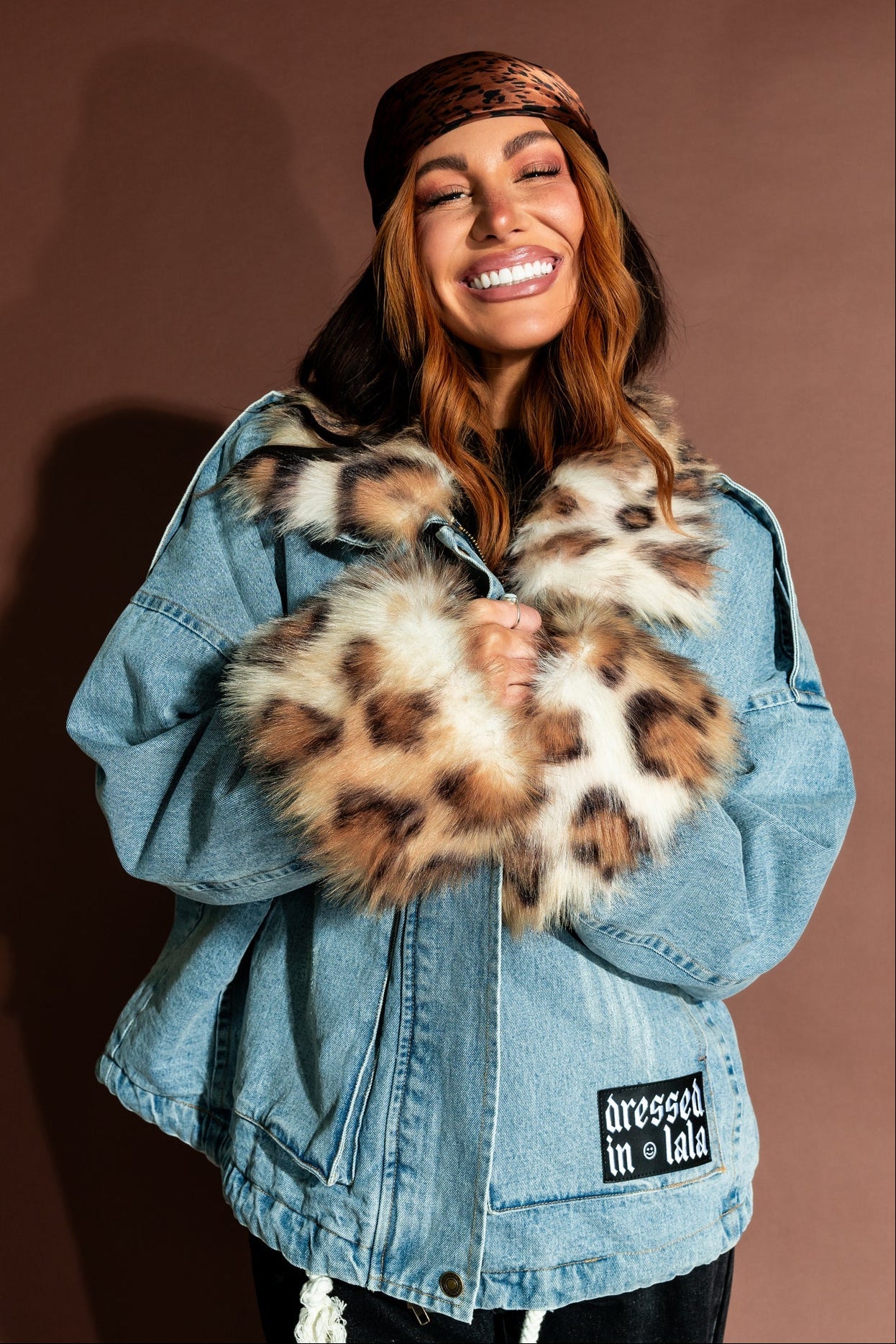 Rebellion Oversized Denim Trucker Jacket with Faux Fur - Dressed in Lala