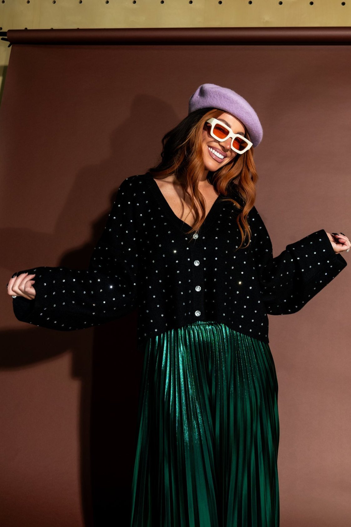Rhinestone Cowgirl Cropped Cardigan - Dressed in Lala