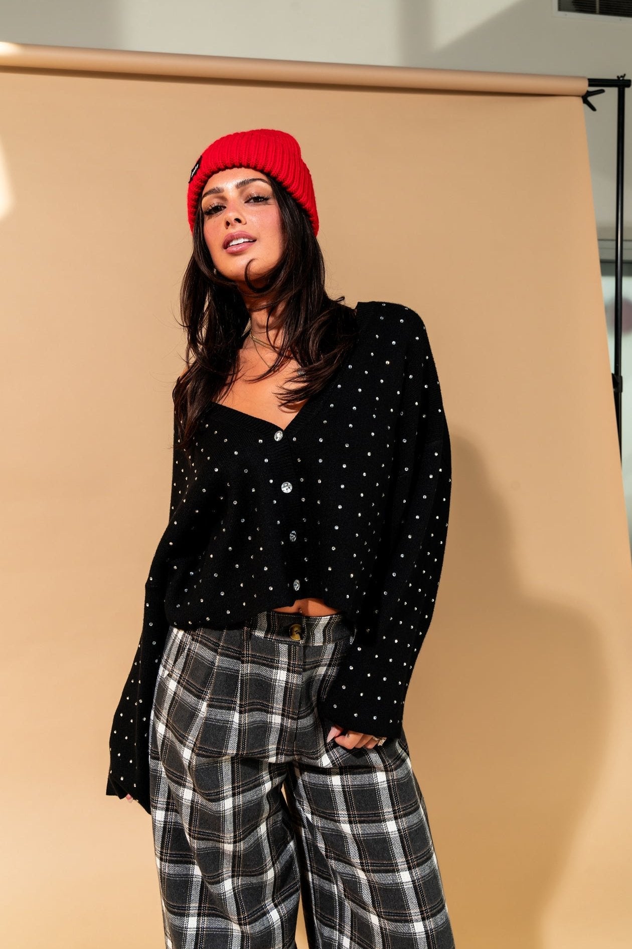 Rhinestone Cowgirl Cropped Cardigan - Dressed in Lala