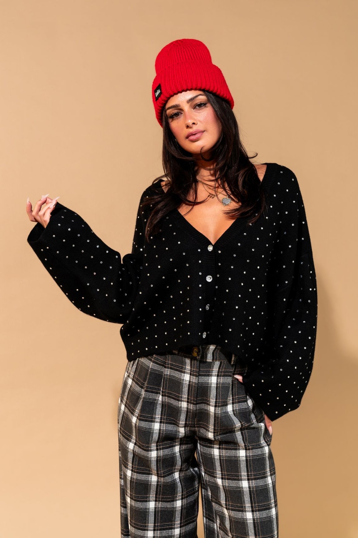 Rhinestone Cowgirl Cropped Cardigan - Dressed in Lala