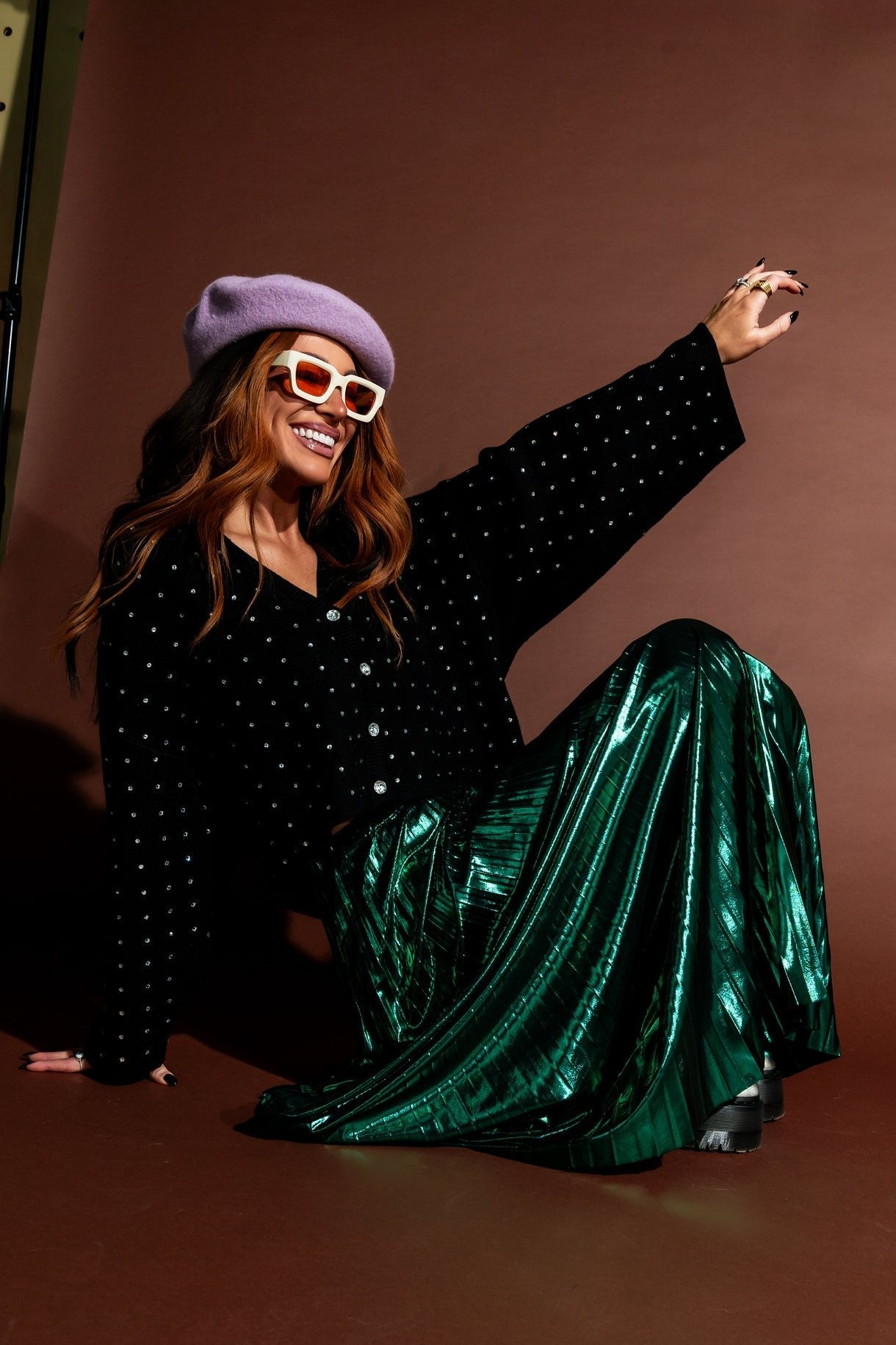 Rhinestone Cowgirl Cropped Cardigan - Dressed in Lala