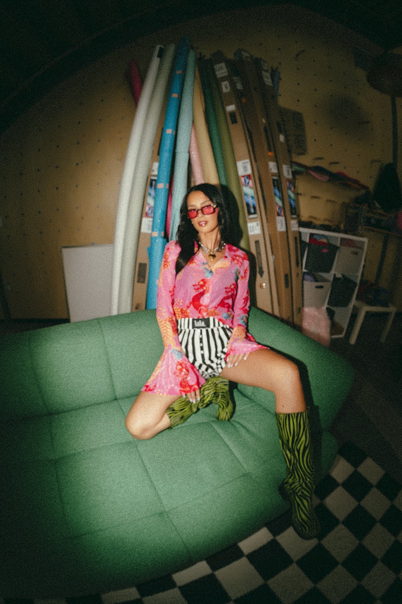 Right Place Right Time Striped Boxer Shorts - Dressed in Lala
