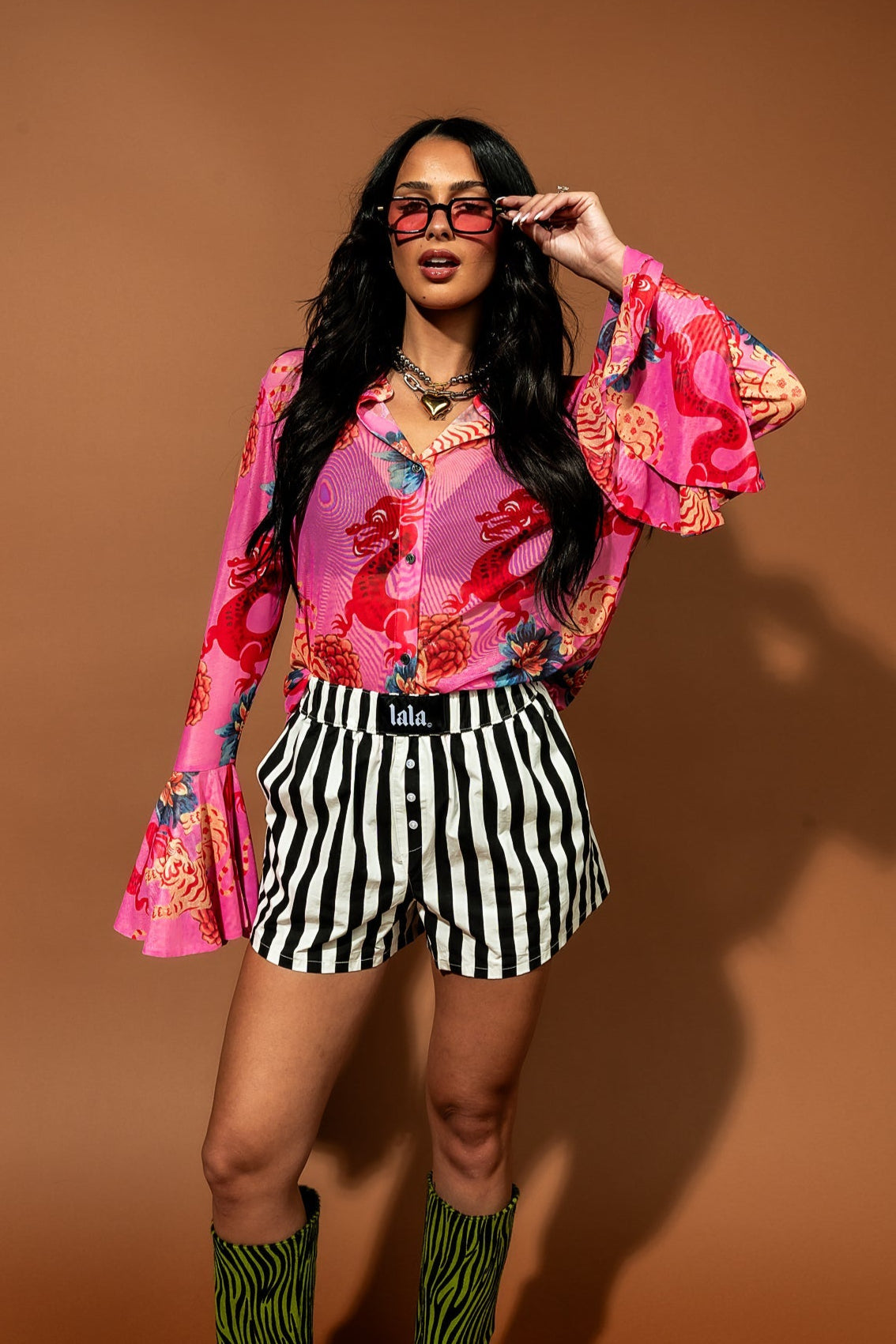 Right Place Right Time Striped Boxer Shorts - Dressed in Lala