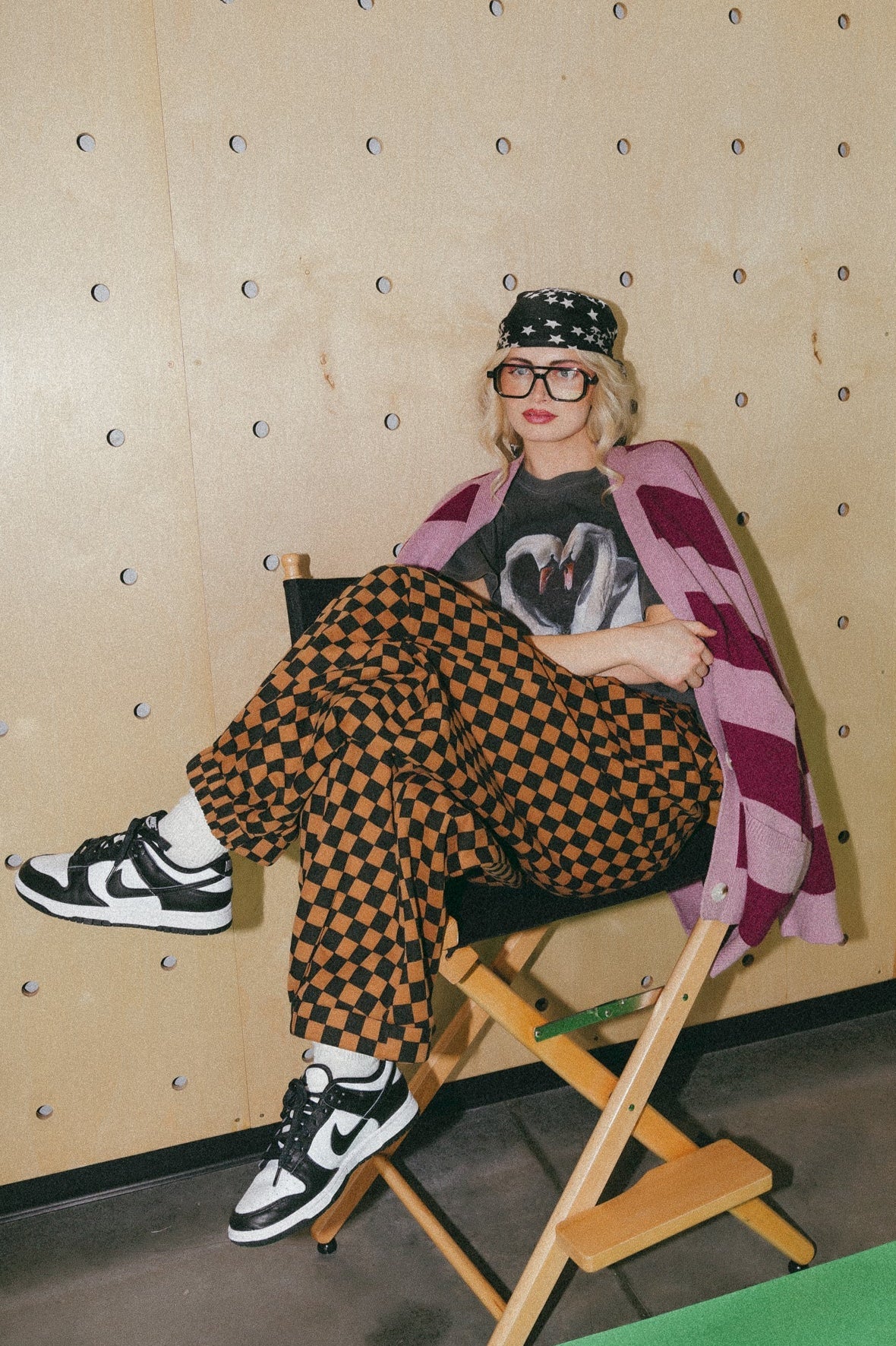 Rocky Harem Pants in Caramel + Black Checkerboard - Dressed in Lala