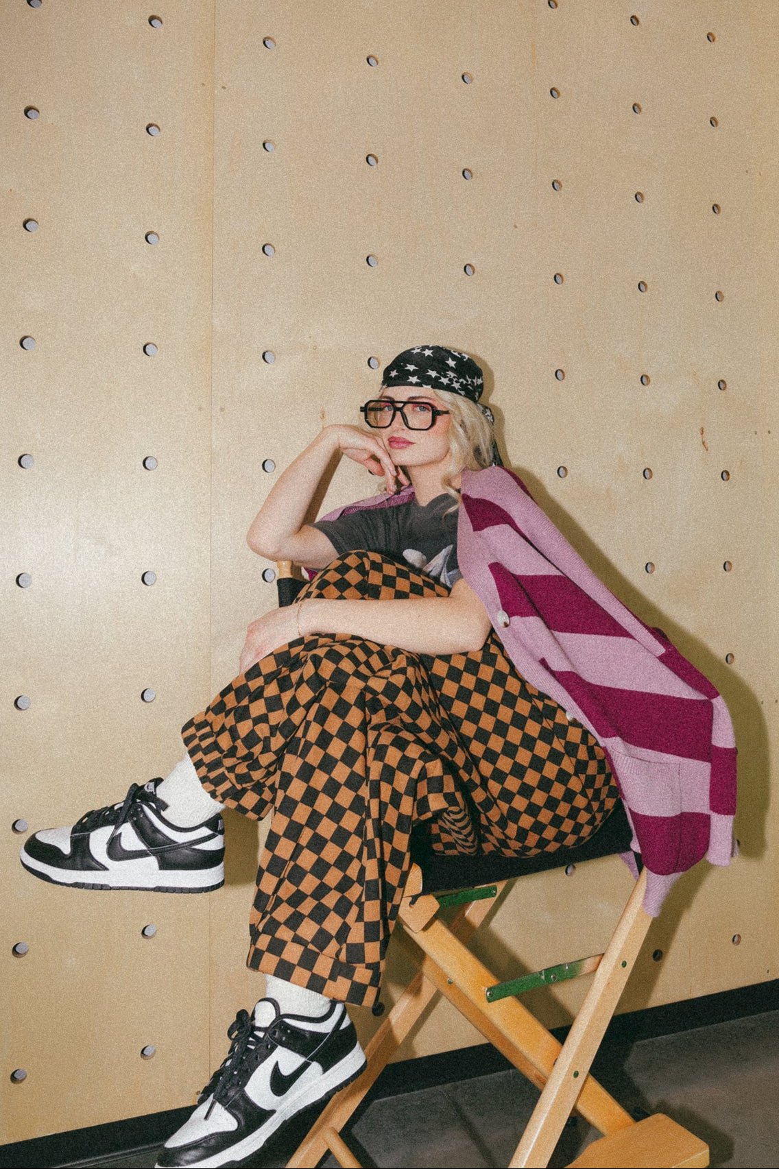 Rocky Harem Pants in Caramel + Black Checkerboard - Dressed in Lala