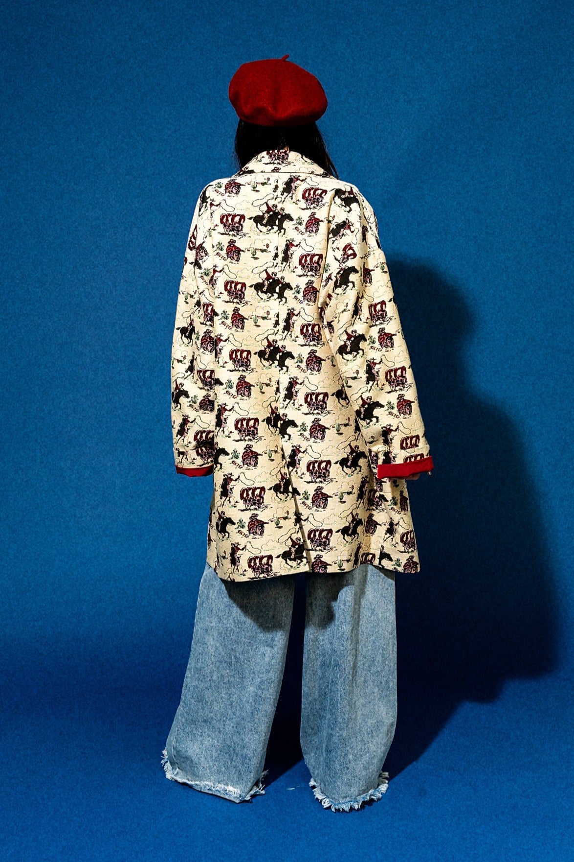 Scorpio Coat in Giddy Up Girl Jacquard - Dressed in Lala