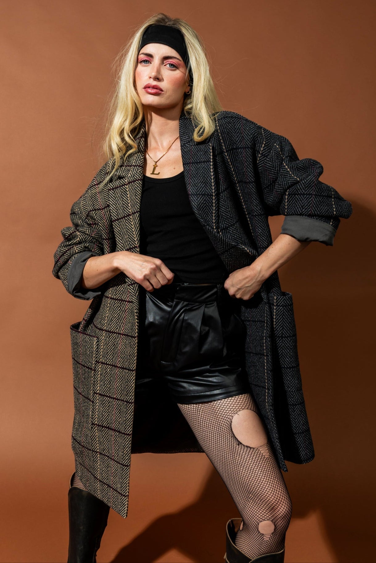 Scorpio Half + Half Oversized Coat in Grandpa Chic - Dressed in Lala