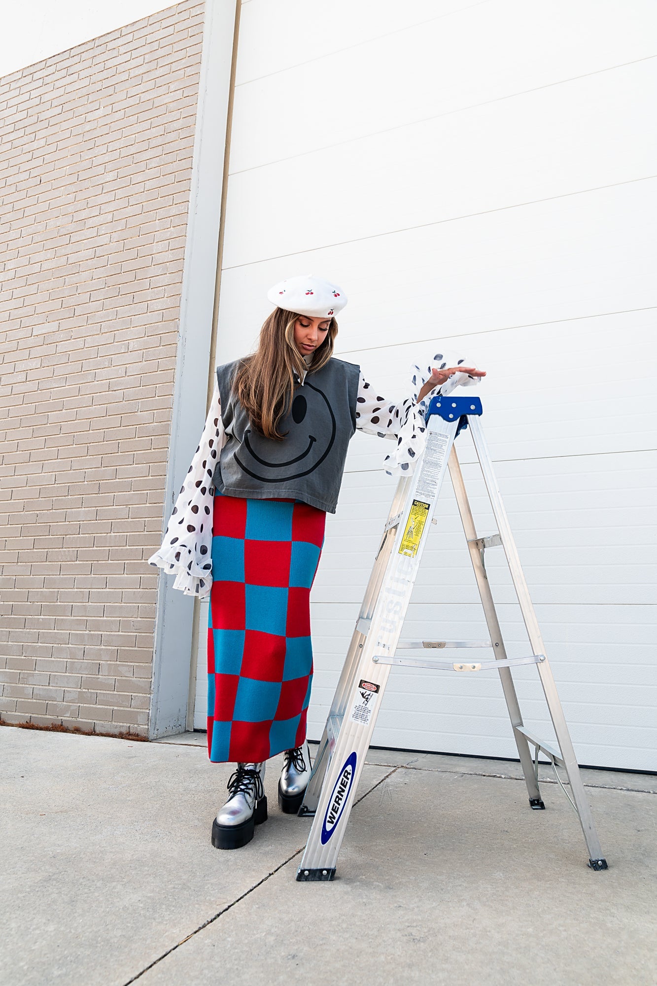 She Is The Moment Cropped Button Up in Polka Dot - Dressed in Lala