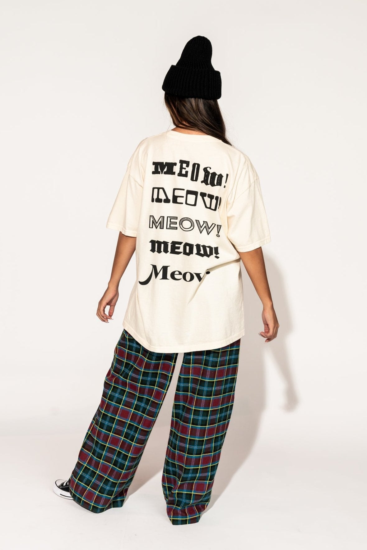 Show Me Your Kitties Oversized Tee in Ivory - Dressed in Lala