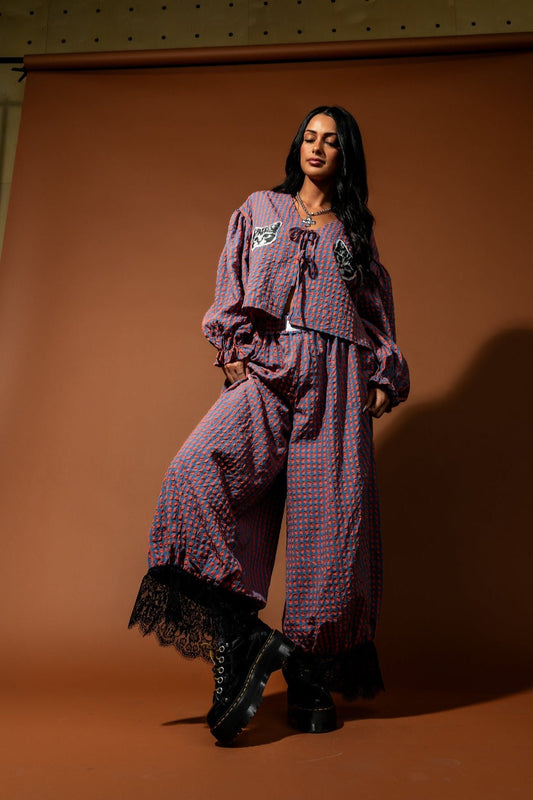 Show Me Your Kitties Seersucker Gingham Tie Top - Dressed in Lala