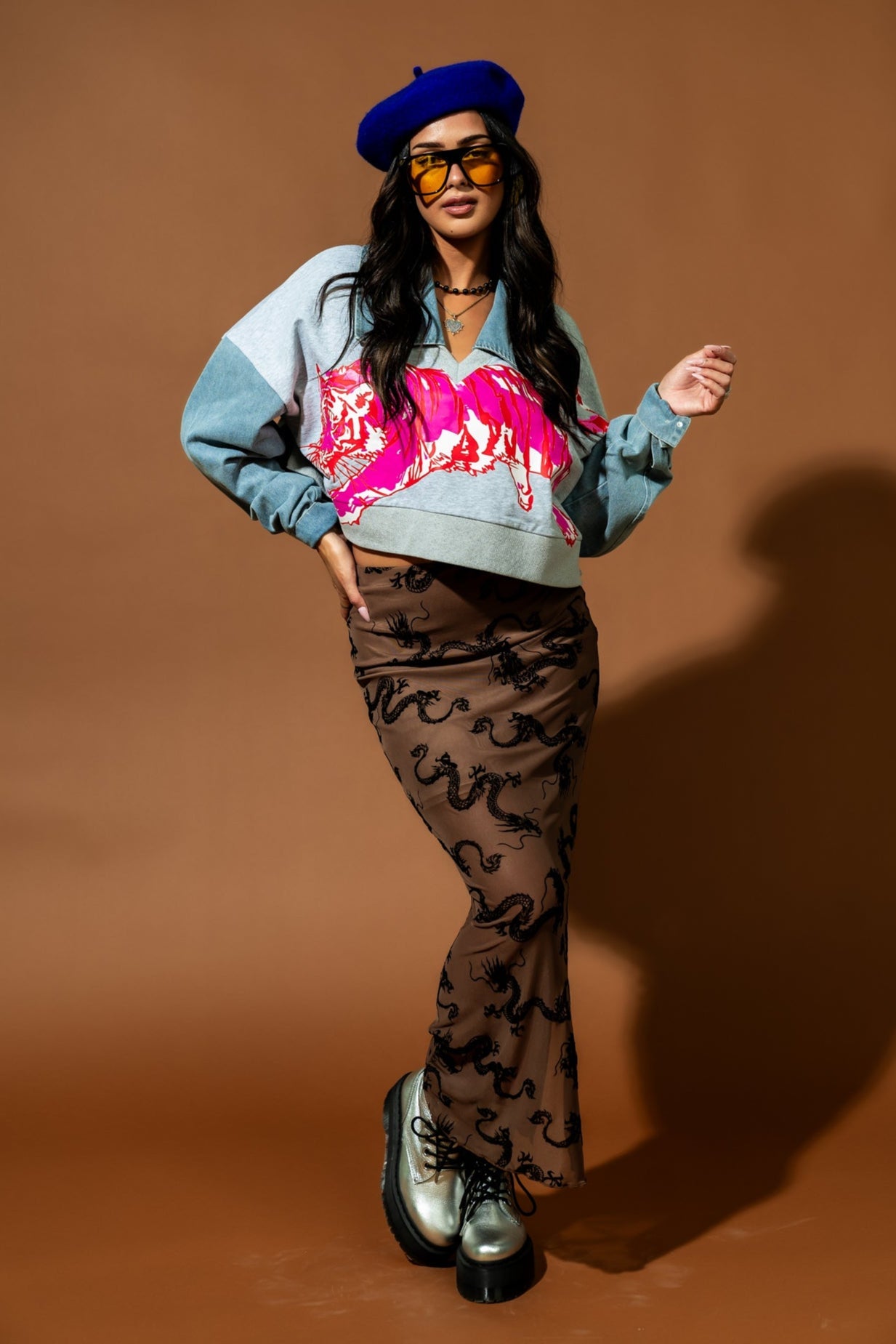 Sticks and Stones Mixed Media Pullover - Dressed in Lala