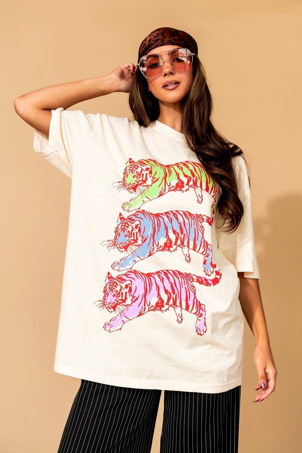 Sticks and Stones Oversized Tiger Tee - Dressed in Lala