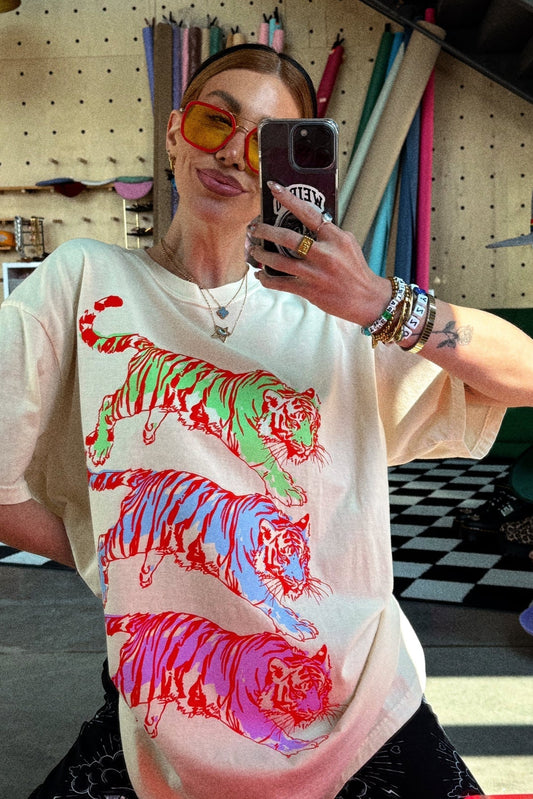 Sticks and Stones Oversized Tiger Tee - Dressed in Lala