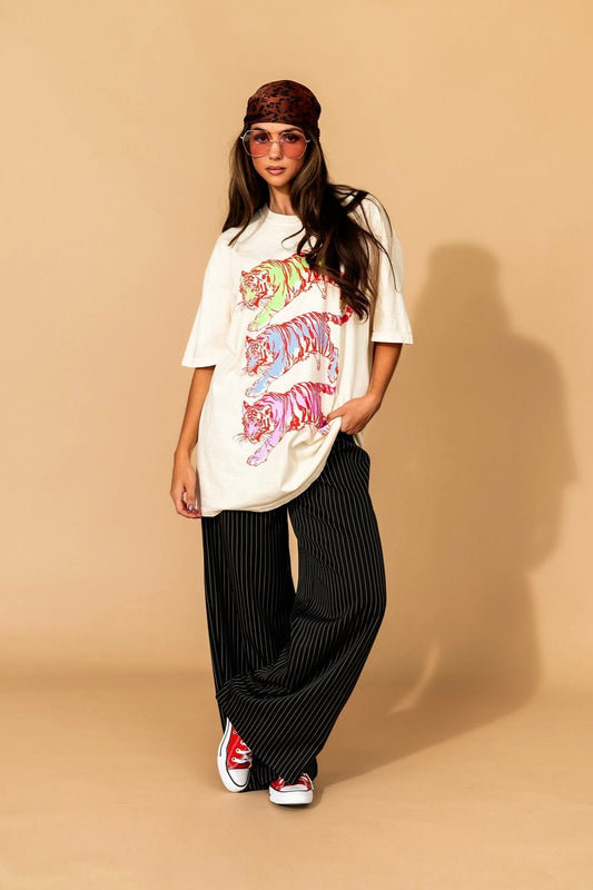 Sticks and Stones Oversized Tiger Tee - Dressed in Lala