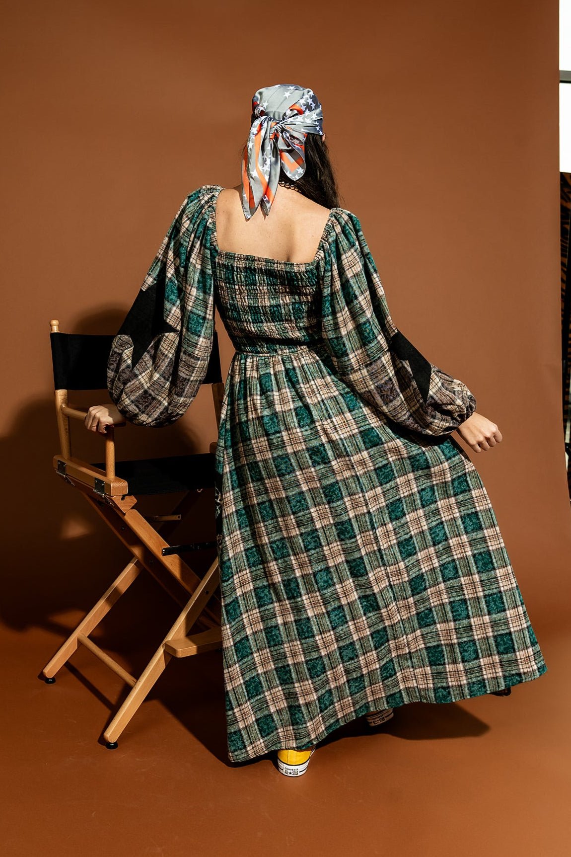 Sweet Revenge Smocked Plaid Snake Dress - Dressed in Lala