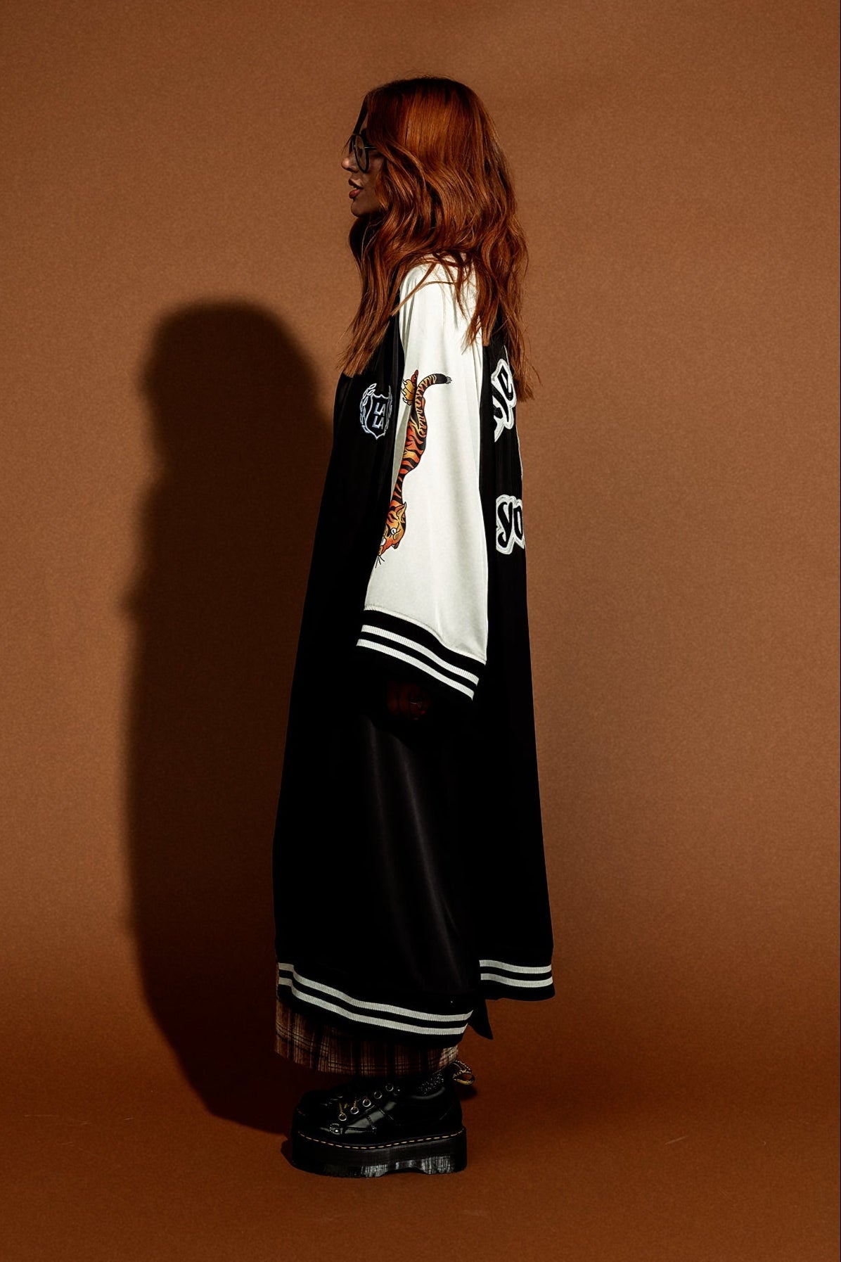 Take Up Space Kimono Bomber in Black - Dressed in Lala