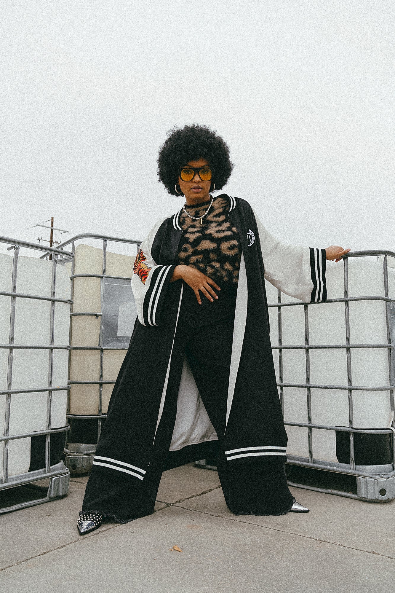 Take Up Space Kimono Bomber in Black - Dressed in Lala