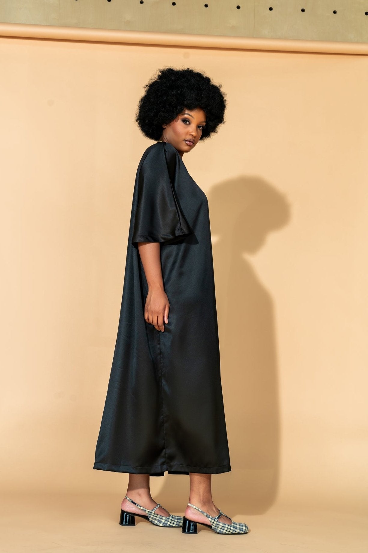 The Moon Says Hi Satin T-Shirt Dress - Dressed in Lala
