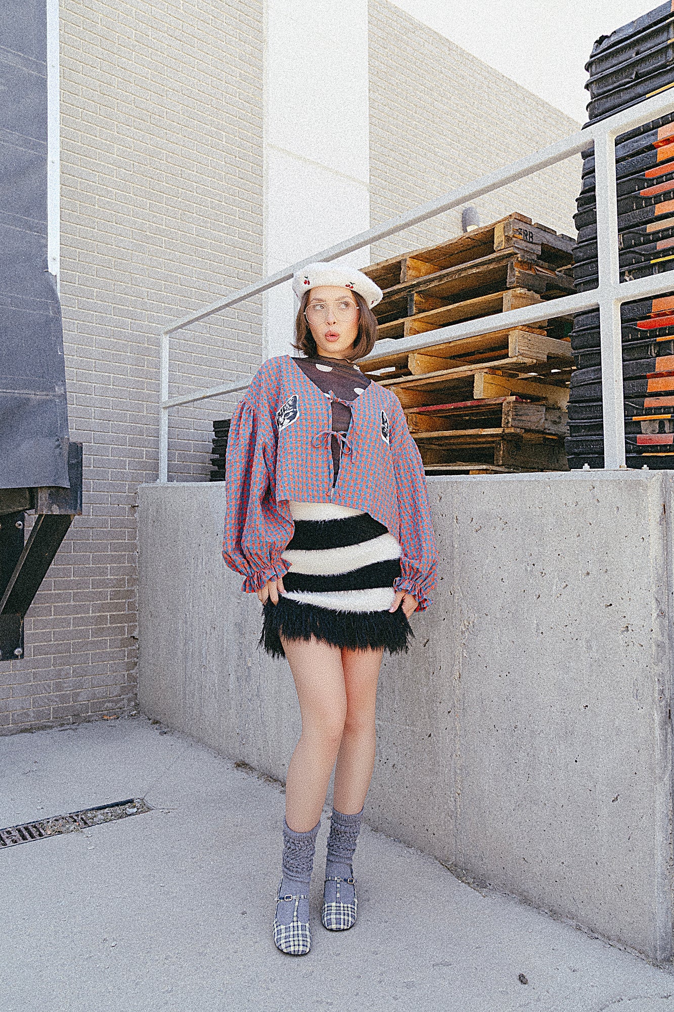 The Rumors Are True Furry Knit Mini Skirt - Dressed in Lala