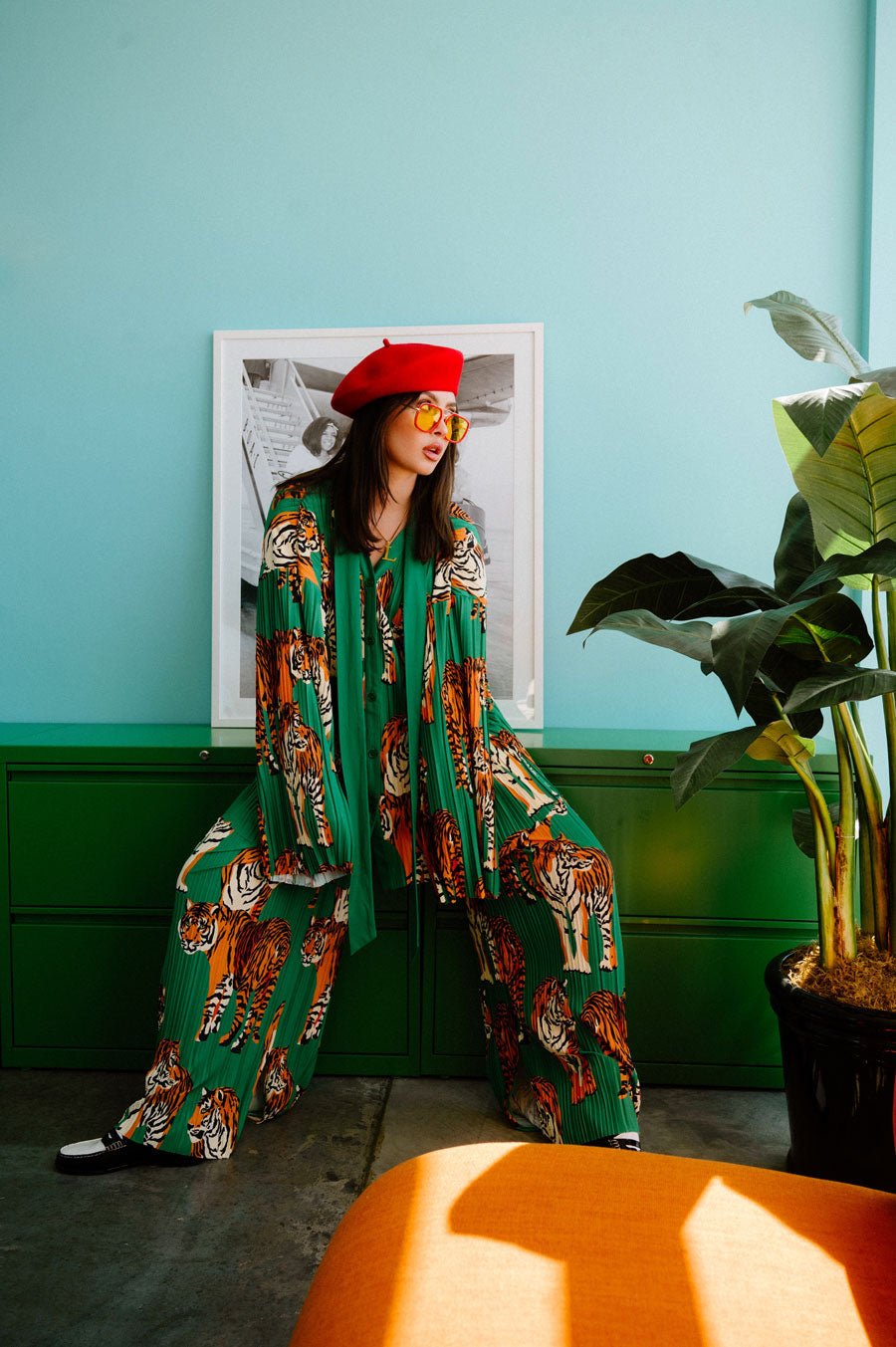 The Show Must Go On Pleated Set in Tiger Tales - Dressed in Lala