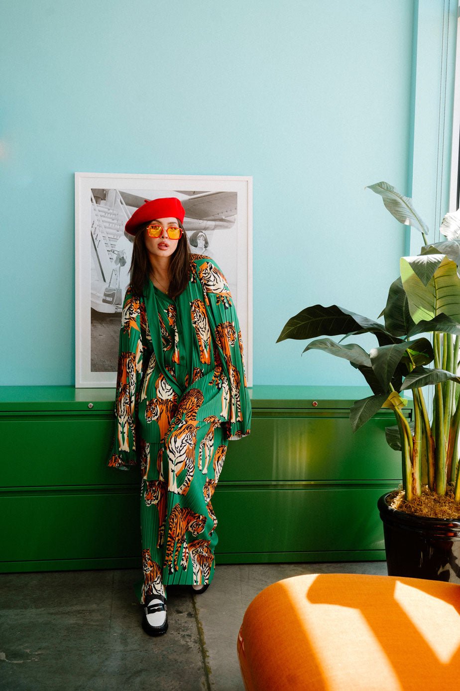 The Show Must Go On Pleated Set in Tiger Tales - Dressed in Lala