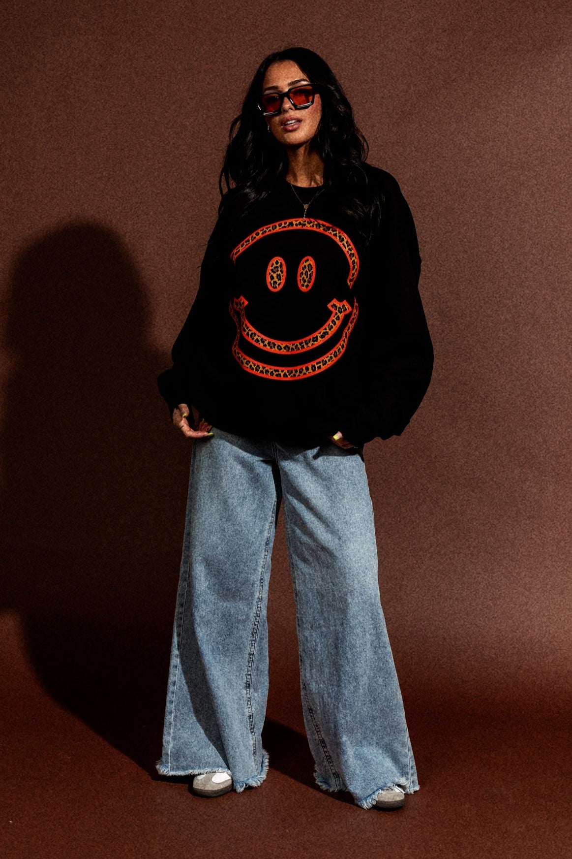 The World Needs Your Magic Oversized Pullover in Black + Leopard - Dressed in Lala