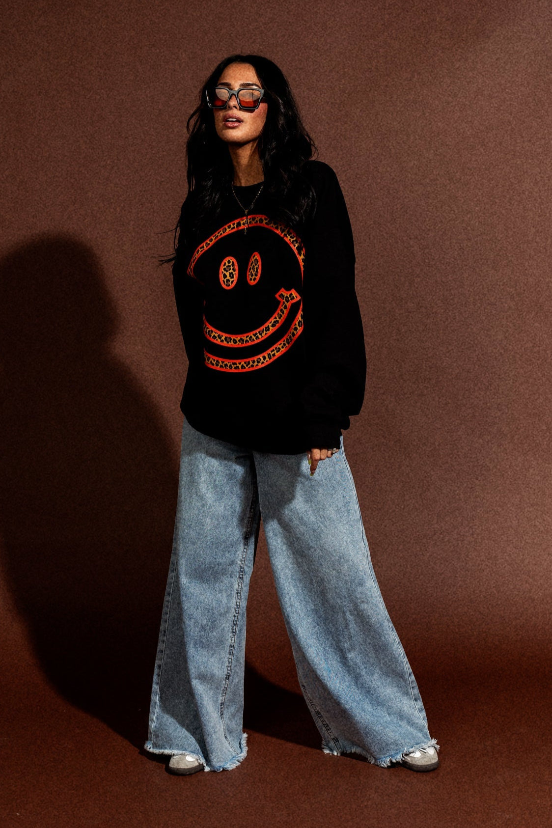 The World Needs Your Magic Oversized Pullover in Black + Leopard - Dressed in Lala