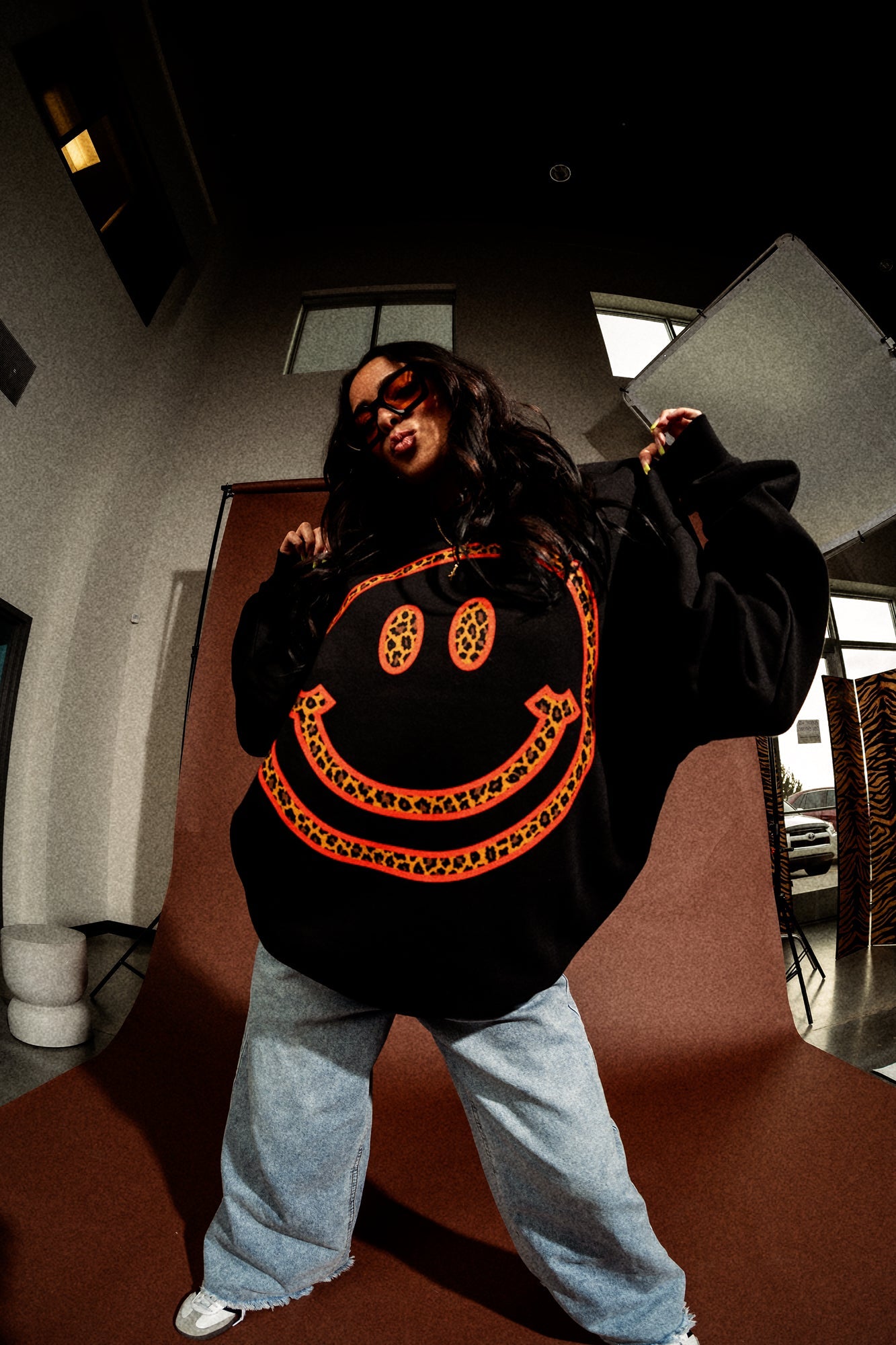 The World Needs Your Magic Oversized Pullover in Black + Leopard - Dressed in Lala