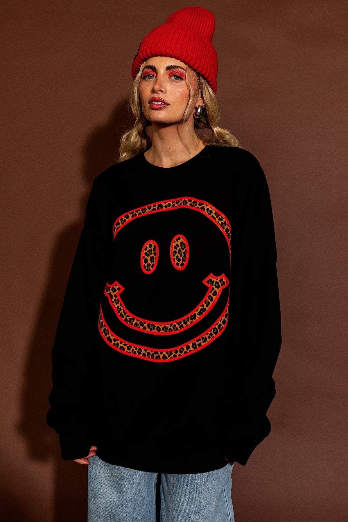 The World Needs Your Magic Oversized Pullover in Black + Leopard - Dressed in Lala