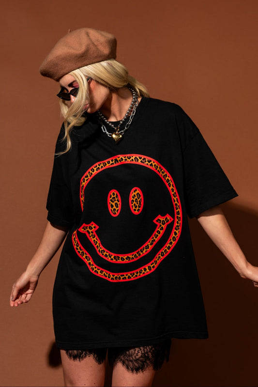 The World Needs Your Magic Oversized Tee in Black + Leopard - Dressed in Lala