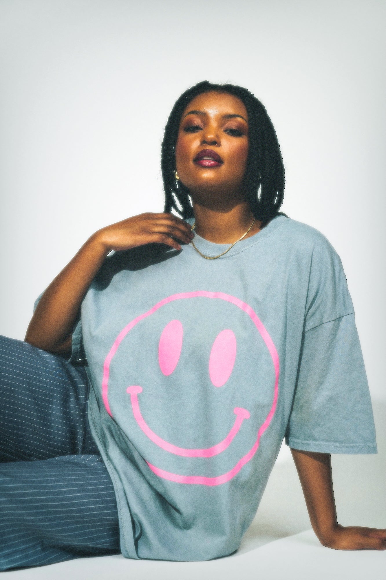 The World Needs Your Magic Oversized Tee in Stone Grey - Dressed in Lala