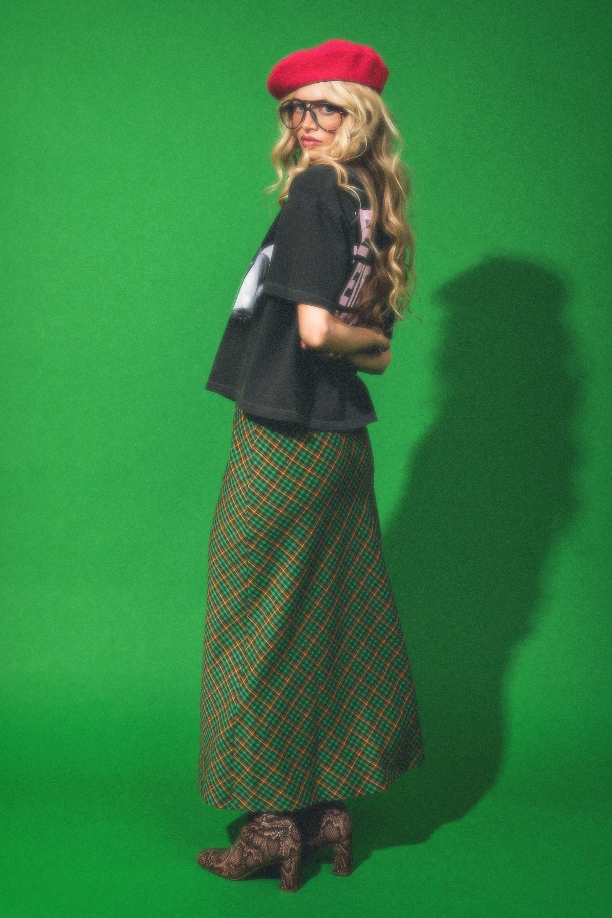 Thrift Shop Throwback Plaid Bias Midi Skirt - Dressed in Lala